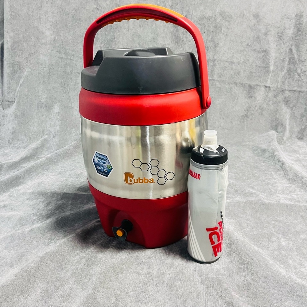Bubba Red and Silver 384oz, 3gallon, 14L jug Insulated keg cooler​